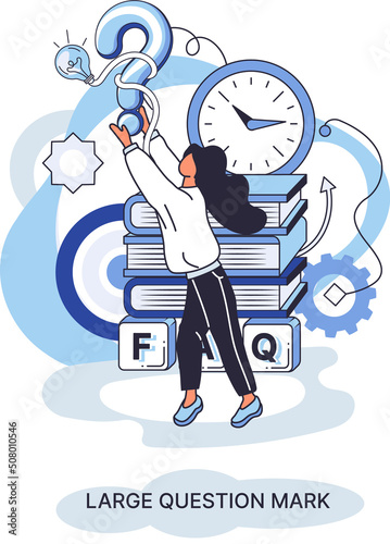 Ladge question mark metaphor. Problem and solution concept, question mark. Ask questions and receive answers. Online support center. Solving complex issues, why sign forum. FAQ frequently asked help