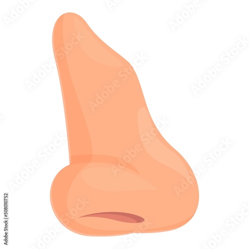 After rhinoplasty icon cartoon vector. Nose bone. Side operation