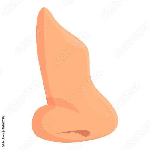 Before rhinoplasty icon cartoon vector. Nose surgery. Nasal skin