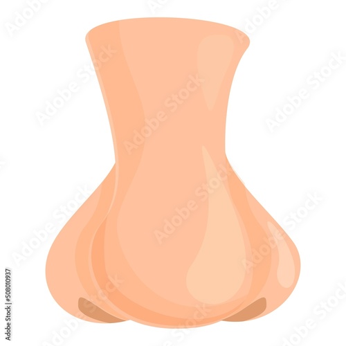 Before correction nose icon cartoon vector. Plastic surgery. Anatomy face