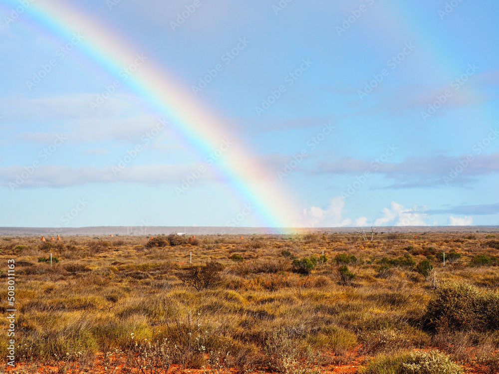 beautiful rainbow in the Australian outback