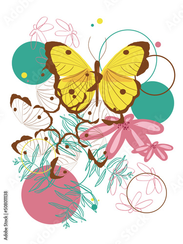 Sommerliches Schmetterlings Design