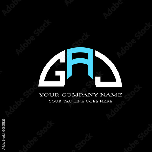 GAJ letter logo creative design with vector graphic