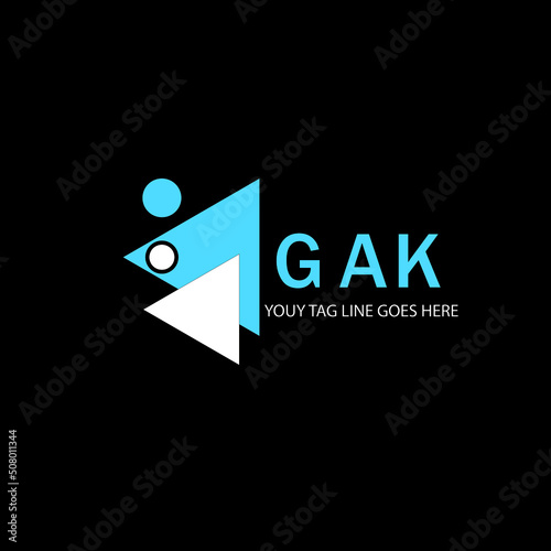 GAK letter logo creative design with vector graphic photo