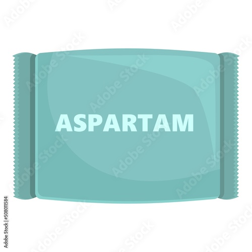 Aspartam pack icon cartoon vector. Vegan food. Coconut protein
