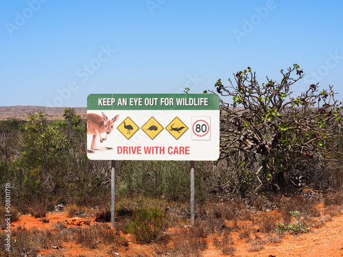 Australian road sings - warning animal signs