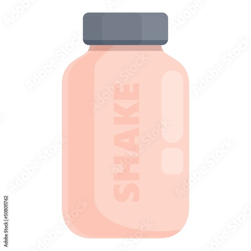 Shake protein jar icon cartoon vector. Sugar food. Binge nut