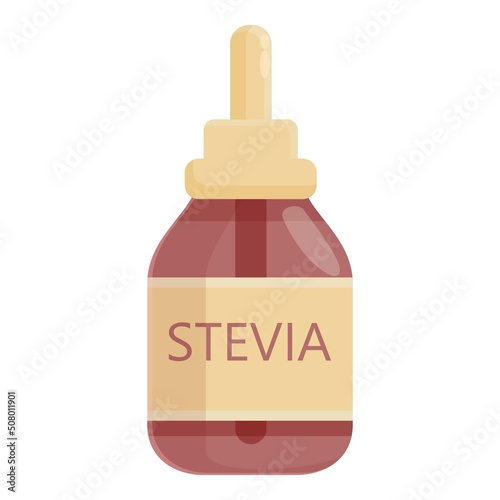 Stevia dropper icon cartoon vector. Vegan food. Meat protein