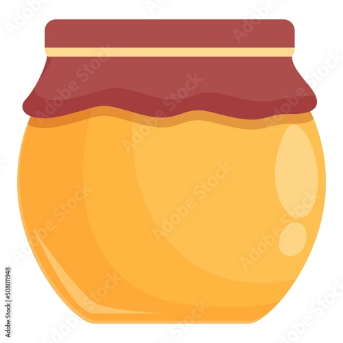 Honey jar icon cartoon vector. Sugar food. Protein seed