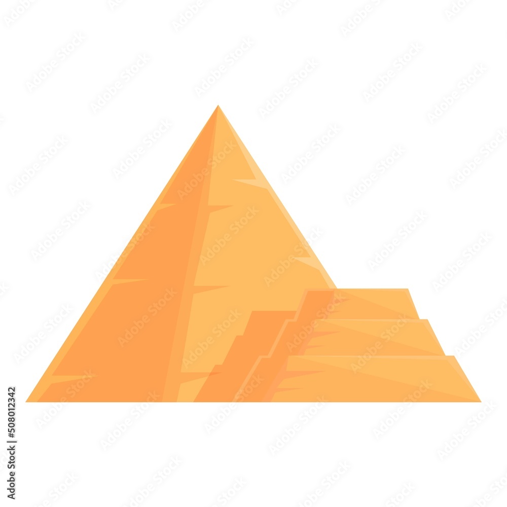 Old pyramid icon cartoon vector. Ancient desert. Cairo sand Old pyramid icon cartoon vector. Ancient desert. Cairo sand