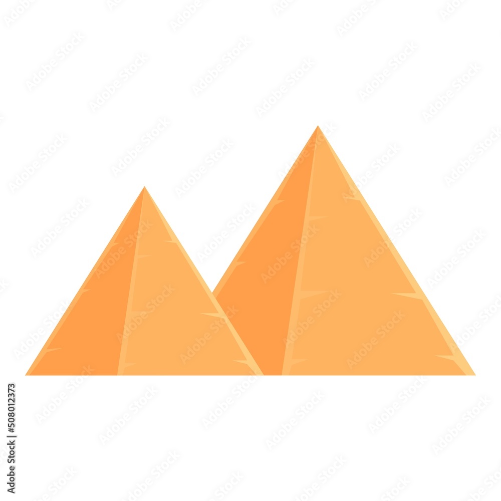 Sand pyramid icon cartoon vector. Egypt desert. Great wonders Sand pyramid icon cartoon vector. Egypt desert. Great wonders