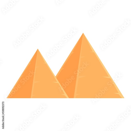 Sand pyramid icon cartoon vector. Egypt desert. Great wonders