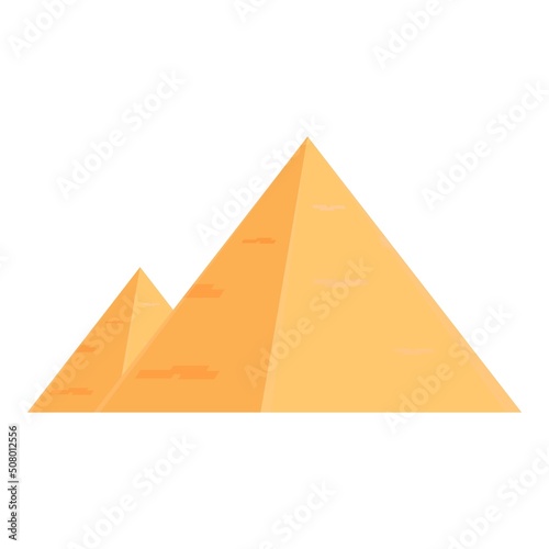 Pyramid ancient icon cartoon vector. Egypt desert. Cairo sand
