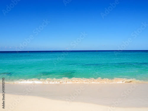 beautiful Caribbean Beach with turquoise water 