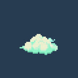 single cloud in pixel art style