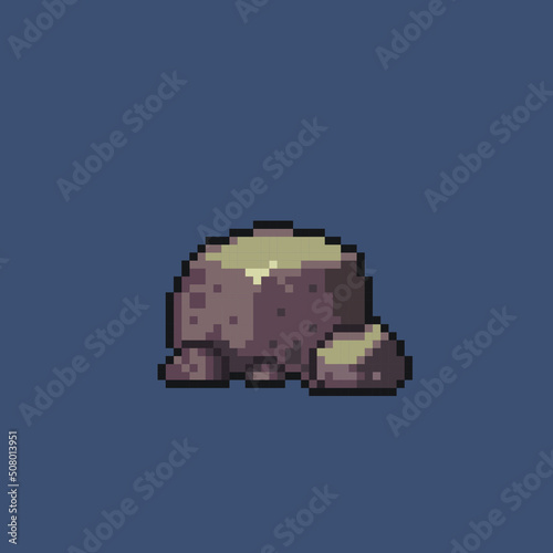stone in pixel art style
