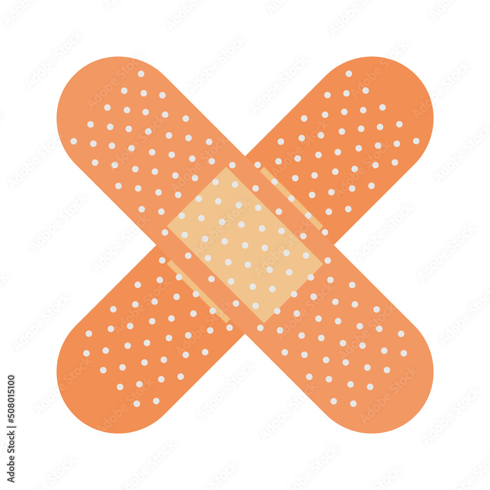 Adhesive plasters crosswise Medical icon. Vector illustration Adhesive plasters crosswise Medical icon. Vector illustration