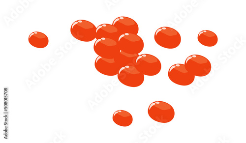 Red caviar Seafood icon. Vector illustration
