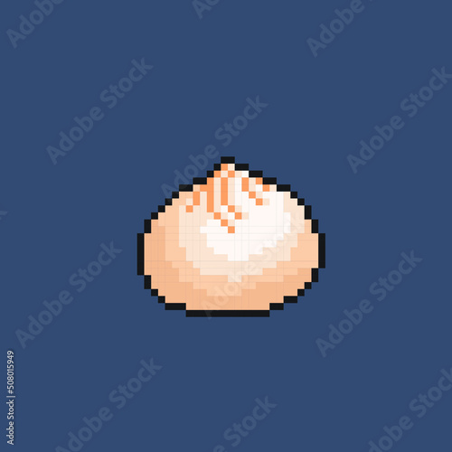 meat bun in pixel art style
