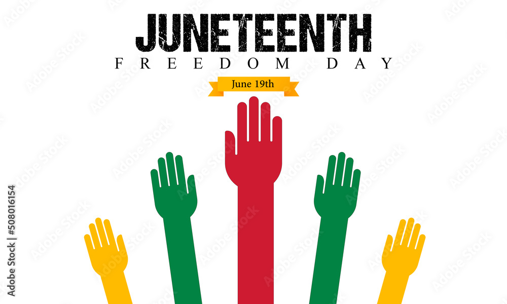 Fototapeta premium Juneteenth Freedom Day on June 19th illustration, African-American history and heritage. Annual American holiday. 