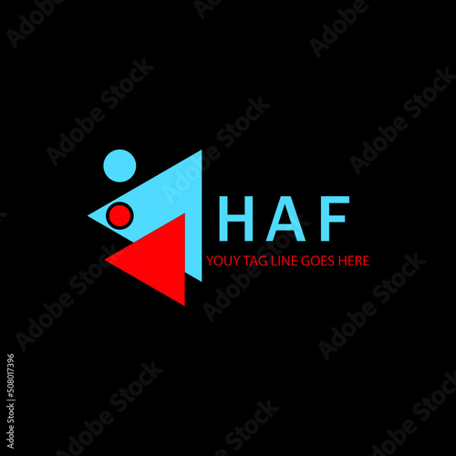 HAF letter logo creative design with vector graphic