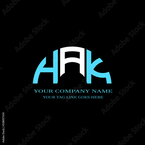HAK letter logo creative design with vector graphic © MdAminul