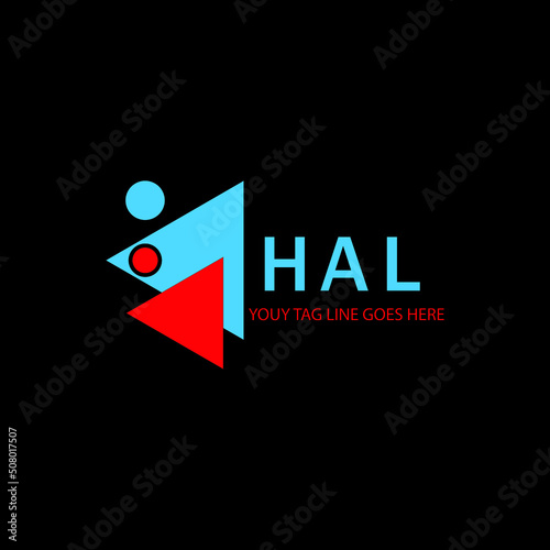 HAL letter logo creative design with vector graphic