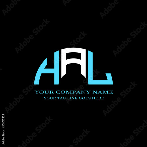 HAL letter logo creative design with vector graphic