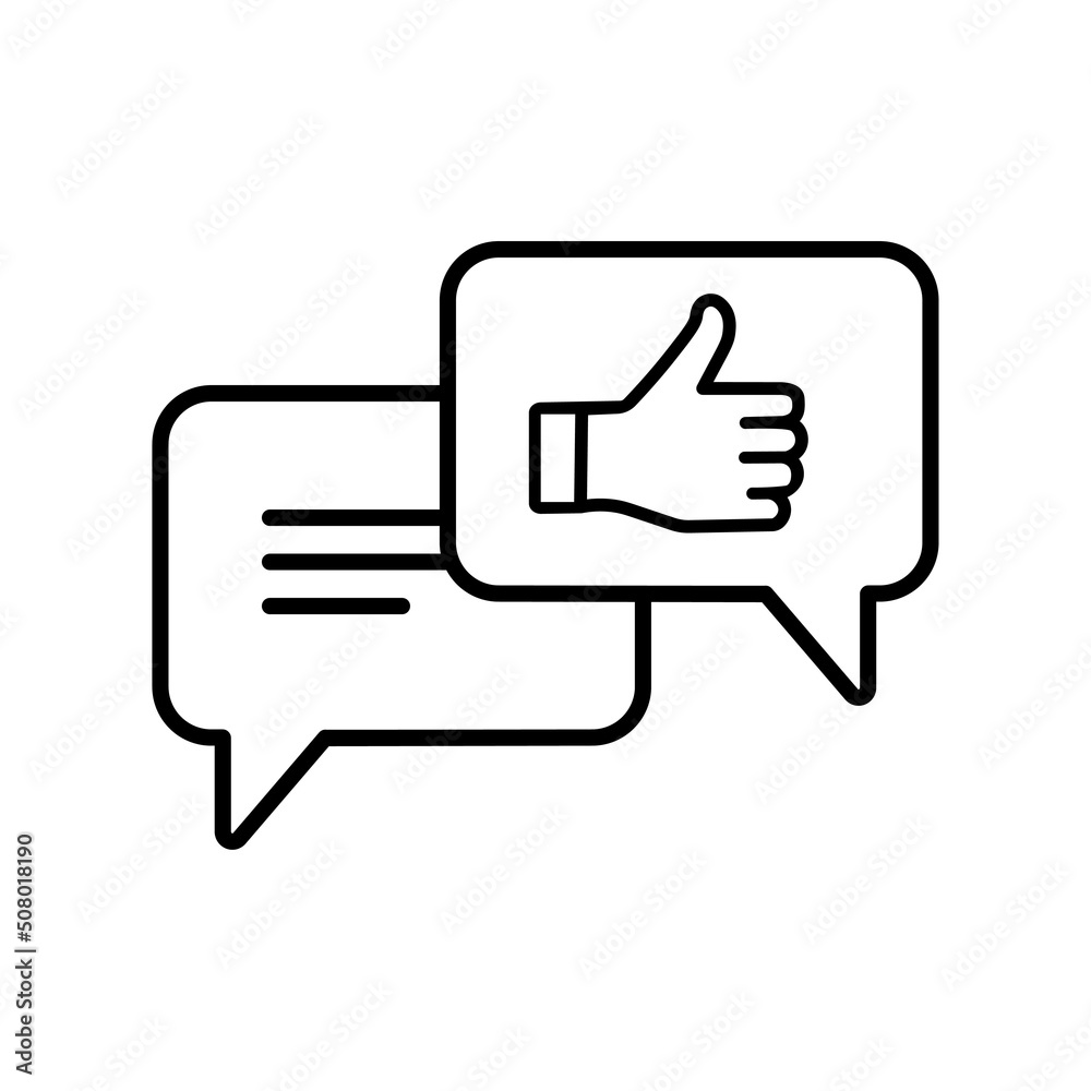 Positive customer feedback chalk icon. Excellent review. Chatting. Like. Online communication. Isolated vector chalkboard illustration Positive customer feedback chalk icon. Excellent review. Chatting. Like. Online communication. Isolated vector chalkboard illustration