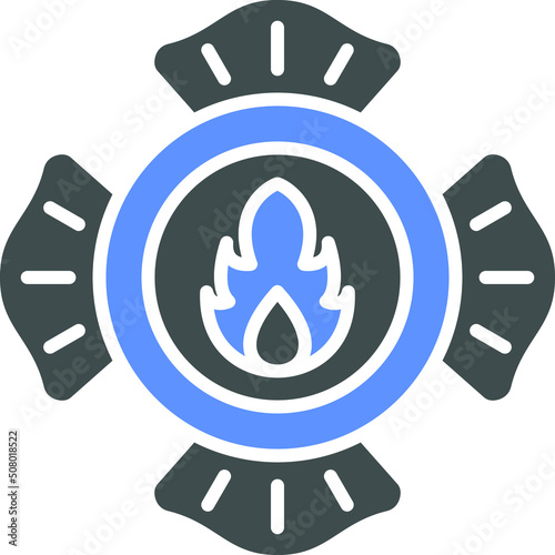 Vector Design Firefighter Badge Icon Style