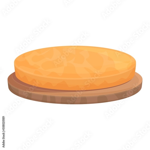 Spanish cake icon cartoon vector. Spain food. Dish madrid