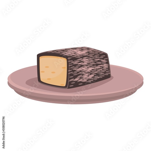 Rice australian roll icon cartoon vector. Dinner food. Plate menu