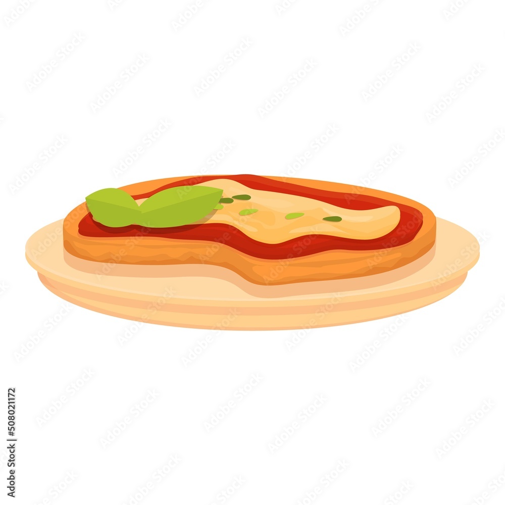 Pizza sandwich icon cartoon vector. Australian food. Plate menu Pizza sandwich icon cartoon vector. Australian food. Plate menu