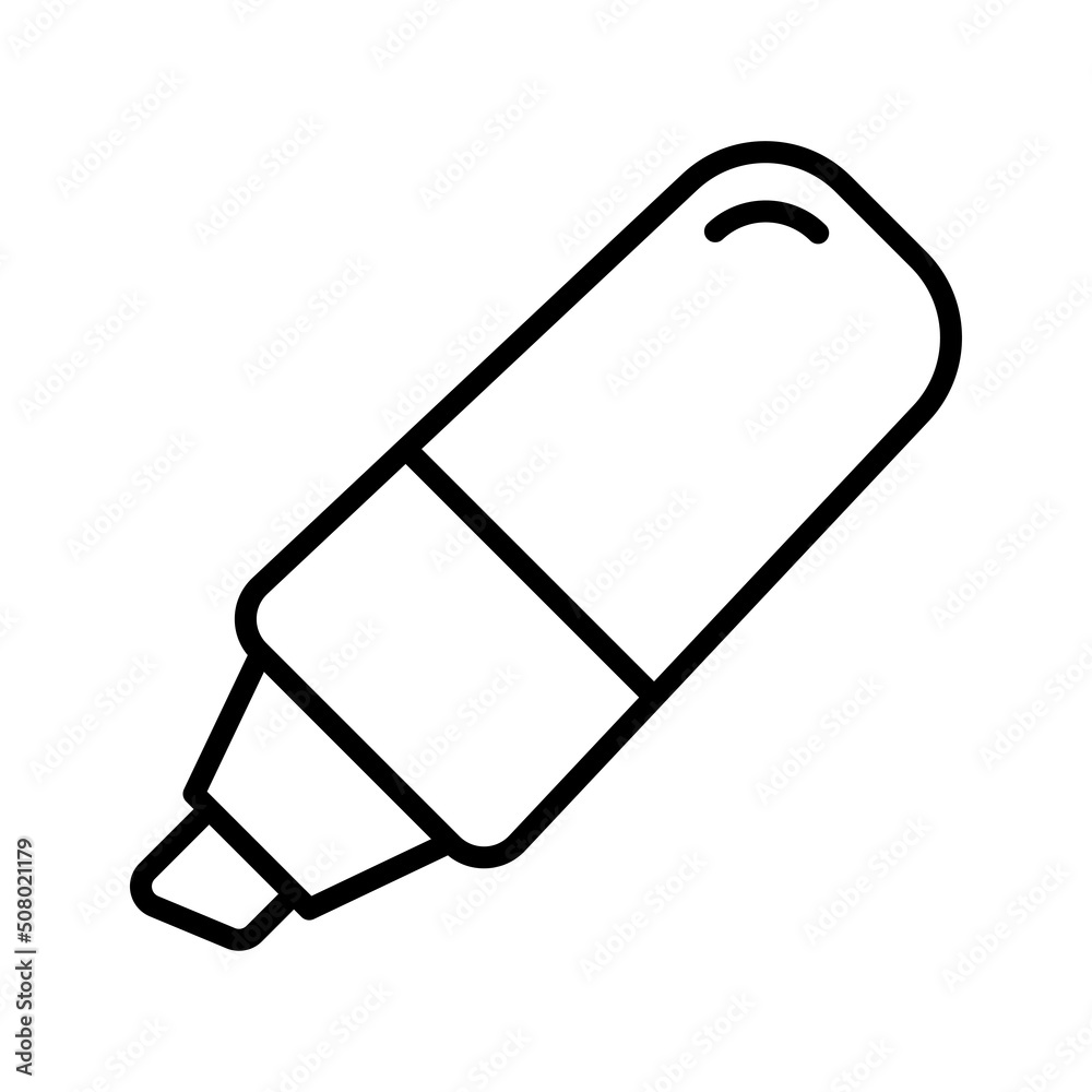 Highlighter marker pen icon. Office stationery. Vector illustration. Highlighter marker pen icon. Office stationery. Vector illustration.