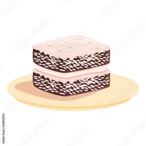 Sweet australian cake icon cartoon vector. Dinner food. Australia menu
