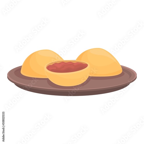 Austrian bakery icon cartoon vector. Potato food. Restaurant beef