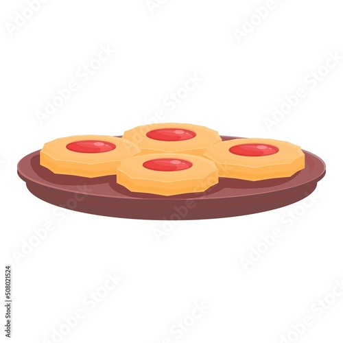 Sweet cookie icon cartoon vector. Cake cuisine. Austrian food
