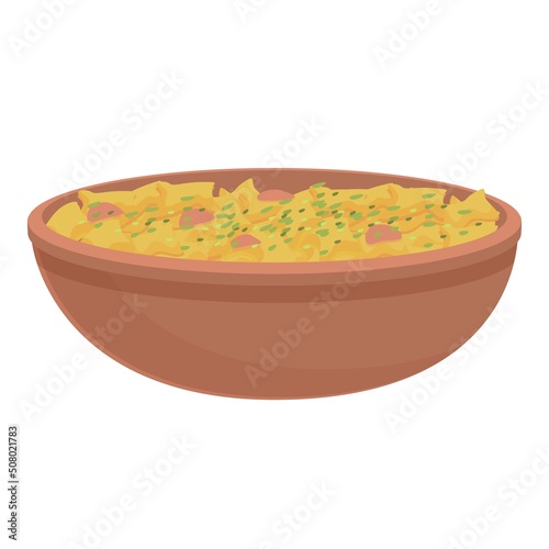 National salad icon cartoon vector. Restaurant cuisine. Austrian food