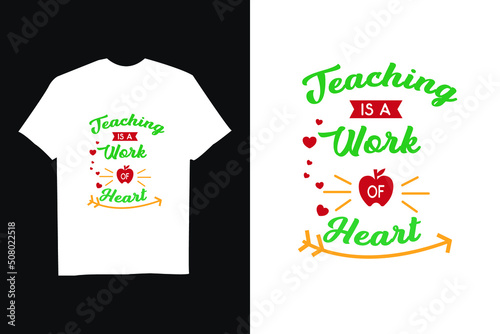 Happy teacher's day t-shirt design template