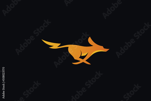 logo with a fox with a lightning tail.