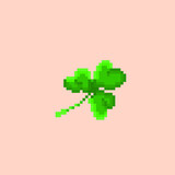 clover leaf in pixel art style