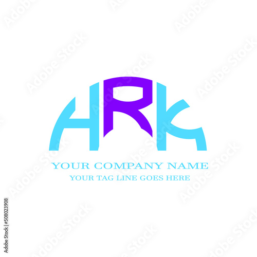 HRK letter logo creative design with vector graphic photo