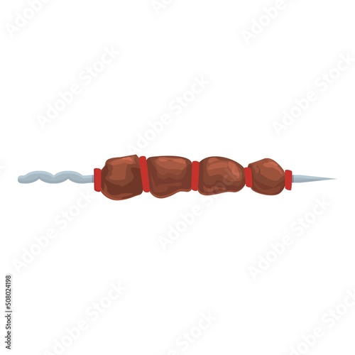 Azerbaijan meat bbq icon cartoon vector. Pilaf meal. Soup cuisine