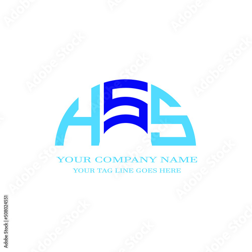 HSS letter logo creative design with vector graphic photo