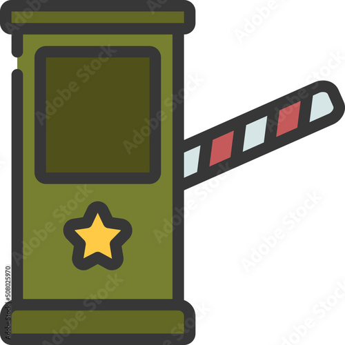 Military Checkpoint Booth Icon