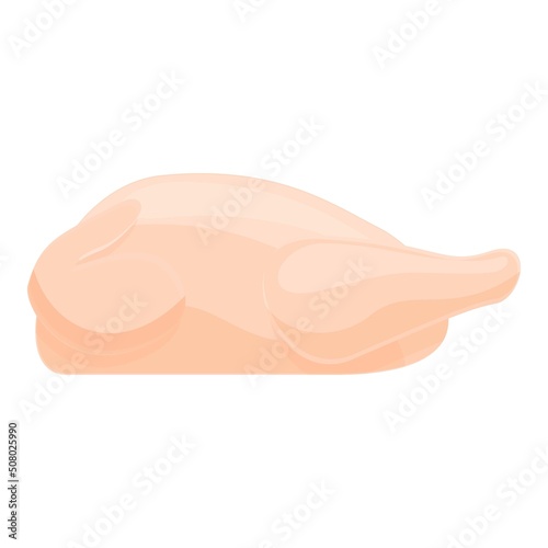 Whole meat chicken icon cartoon vector. Beef pork. Food lamb