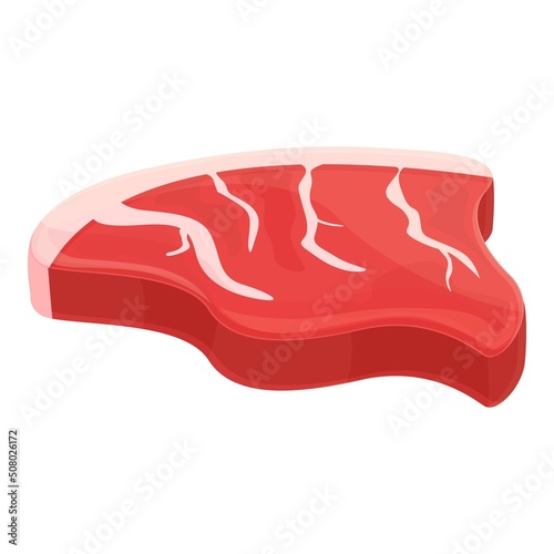 Raw meat icon cartoon vector. Beef pork. Steak lamb
