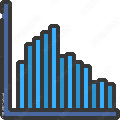 Crowded Bar Chart Icon