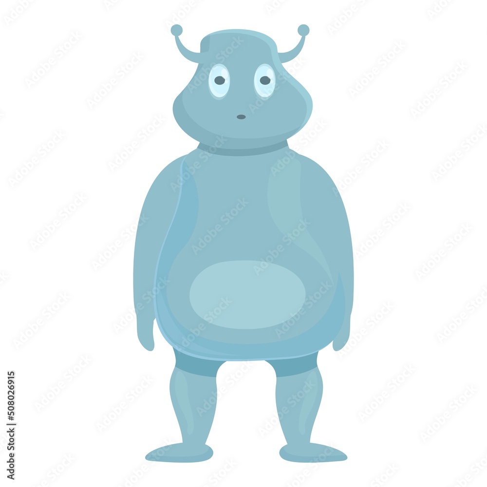 Fototapeta premium Mystery alien icon cartoon vector. Space ufo. Cute funny