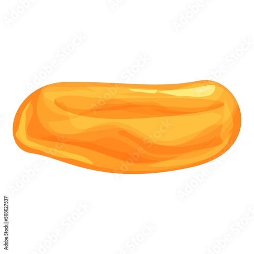 Gold fruit icon cartoon vector. Raisin food. Snack date